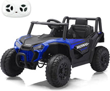 12V Electric UTV Car with Remote Control, Ride on Vehicles with Spring Suspension, LED Headlights, Ride on 4 Wheels, Music, Horn for Toddlers Kids