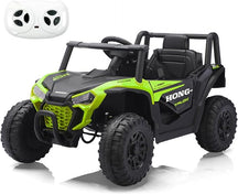 12V Electric UTV Car with Remote Control, Ride on Vehicles with Spring Suspension, LED Headlights, Ride on 4 Wheels, Music, Horn for Toddlers Kids