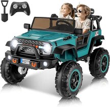 24V Ride On Car with Remote Control, 2WD/4WD Switchable 2 Seater XL Electric Car for Kids w/20 Inch Wide Seat, 4X100W Power Toys Wheels 24v Vehicles for Girls w/Music