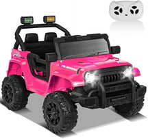 12V Kids Electric Ride on Car with Remote Control, Electric Off-Road Vehicle for Kids, Battery Powered Wheels Truck Car, with Double Open Doors, LED Lights, MP3 Player, for Boys&Girls