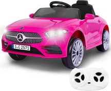 12V Kids Ride On Car with 2.4G Remote Control,Battery Powered Electric Car Ride On Vehicle Double Doors, 5 Point Safety Belt,LED Light
