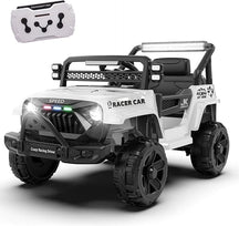 12V Ride on Electric Truck Car for Kids, 12V Kids Electric Vehicles w/Remote Control, Four-Wheel Suspension, USB, Bluetooth, Power Display, Lights, Battery Powered Ride on Toys for Boys Girls