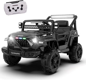 12V Ride on Electric Truck Car for Kids, 12V Kids Electric Vehicles w/Remote Control, Four-Wheel Suspension, USB, Bluetooth, Power Display, Lights, Battery Powered Ride on Toys for Boys Girls