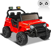 12V Kids Electric Ride on Car with Remote Control, Electric Off-Road Vehicle for Kids, Battery Powered Wheels Truck Car, with Double Open Doors, LED Lights, MP3 Player, for Boys&Girls