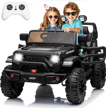 24V Kids Jeep, 2 Seater XL Ride on Truck Car w/800W Power Wheel, 4WD/2WD Switchable, Remote Control, 10AH Battery, 20'' Wide Seat, Bluetooth, LED Light, Electric Vehicle for Boy Girl,