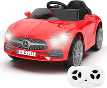 12V Kids Ride On Car with 2.4G Remote Control,Battery Powered Electric Car Ride On Vehicle Double Doors, 5 Point Safety Belt,LED Light