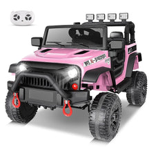 Hikole Kids Ride on Car with Remote Control, 12V Electric Truck for Kids, Battery Powered Cars w/Safety Belt, 3 Speeds, Spring Suspension