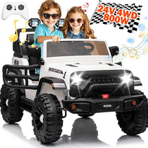 24V Kids Jeep, BLISSRIDE 2 Seater XL Ride on Truck Car w/800W Power Wheel, 4WD/2WD Switchable, Remote Control, 10AH Battery, 20'' Wide Seat, Bluetooth, LED Light, Electric Vehicle for Boy Girl,