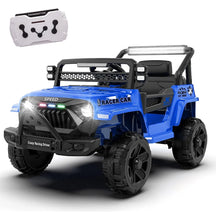 12V Ride on Electric Truck Car for Kids, 12V Kids Electric Vehicles w/Remote Control, Four-Wheel Suspension, USB, Bluetooth, Power Display, Lights, Battery Powered Ride on Toys for Boys Girls 